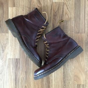 Dr. Martens 8 Eyelet Boots-Made in England-Size 10